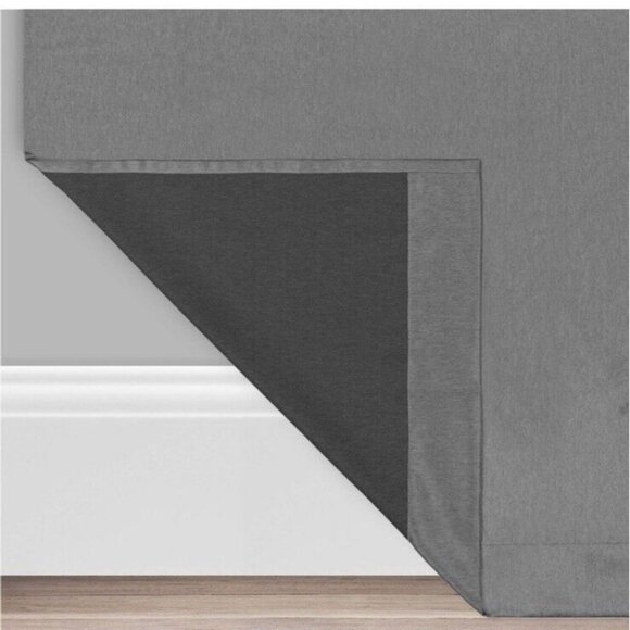 Eclipse Blackout Curtain Black Two Rod Pocket 2 Panels Kerry Solid 37"x95"‎ - Picture 7 of 10